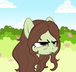 Size: 643x604 | Tagged: safe, artist:cloverminto, oc, oc only, species:earth pony, species:pony, female, grumpy, mare, solo, tired