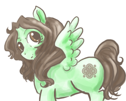Size: 399x322 | Tagged: safe, artist:cloverminto, oc, oc only, species:pegasus, species:pony, female, mare, simple background, smiling, solo, white background