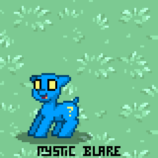 Size: 320x320 | Tagged: safe, artist:mystic blare, oc, oc:wiggles, species:pony, pony town, animated, cute, floppy ears, gif, jumping, loop, open mouth, pixel art, procrastination, pronking, smiling, solo