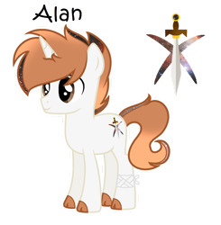 Size: 1024x1043 | Tagged: safe, artist:starglaxy, oc, oc only, oc:alan, species:pony, species:unicorn, colt, male, simple background, solo, transparent background