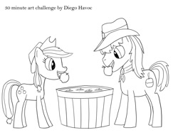 Size: 1050x800 | Tagged: safe, artist:diego havoc, character:applejack, character:half baked apple, 30 minute art challenge, apple family member