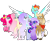 Size: 2775x2264 | Tagged: safe, artist:summer-cascades, character:applejack, character:fluttershy, character:pinkie pie, character:rainbow dash, character:rarity, character:twilight sparkle, species:earth pony, species:pegasus, species:pony, species:unicorn, g5 leak, leak, applejack (g5), fluttershy (g5), g5 redesign, mane six, mane six (g5 leak), pinkie pie (g5), rainbow dash (g5), rarity (g5), redesign, twilight sparkle (g5)