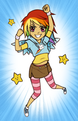 Size: 600x931 | Tagged: safe, artist:christinies, character:rainbow dash, converse, female, humanized, shoes, solo