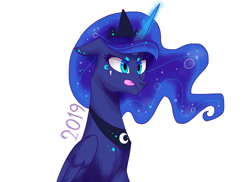 Size: 4096x2979 | Tagged: safe, artist:pinweena30, character:princess luna, species:pony, gamer luna, 2019, female, game, playing, solo