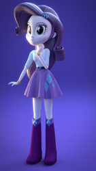 Size: 1080x1920 | Tagged: safe, artist:creatorofpony, artist:rjrgmc28, character:rarity, my little pony:equestria girls, 3d, blender, boots, bracelet, clothing, female, jewelry, shoes, skirt, solo