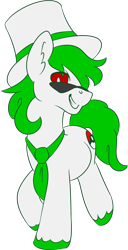 Size: 860x1675 | Tagged: safe, artist:jennithedragon, oc, oc only, oc:napalm styles, species:earth pony, species:pony, clothing, ear fluff, hat, male, necktie, simple background, solo, stallion, sunglasses, transparent background