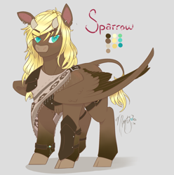 Size: 1583x1594 | Tagged: safe, artist:mint-and-love, oc, oc:sparrow, species:cow, species:pony, fallout oc, moogasus, pegamoo, pegasus cow