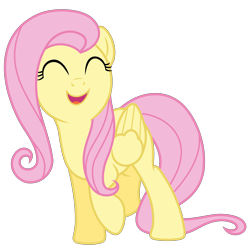 Size: 4200x4200 | Tagged: safe, artist:dewlshock, character:fluttershy, species:pegasus, species:pony, episode:filli vanilli, g4, my little pony: friendship is magic, cute, eyes closed, female, find the music in you, happy, hnnng, mare, raised hoof, shyabetes, simple background, singing, smiling, solo, transparent background, vector