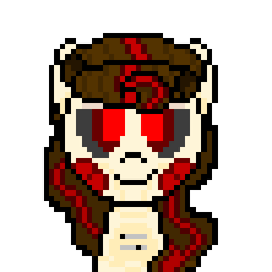 Size: 300x300 | Tagged: safe, artist:nukepony360, oc, oc only, oc:vocal pitch, species:pony, android, female, pixel art, robot, robot pony, simple background, solo, transparent background