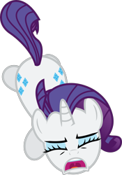 Size: 4207x6000 | Tagged: safe, artist:skie-vinyl, character:rarity, species:pony, species:unicorn, eyes closed, female, looking up, mare, open mouth, screaming, simple background, solo, transparent background, vector