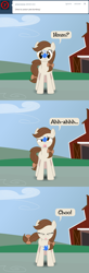 Size: 500x1518 | Tagged: safe, artist:scribblez, oc, oc only, oc:creamy white, species:cow, bow, comic, cow pony, creamy and friends, female, nudity, poison joke, sneezing, solo, tumblr, udder