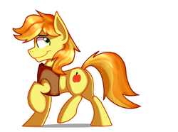 Size: 2377x1771 | Tagged: safe, artist:tehshockwave, character:braeburn, species:earth pony, species:pony, braebetes, cute, hatless, male, missing accessory, profile, simple background, solo, stallion, white background