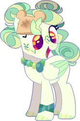 Size: 263x398 | Tagged: safe, artist:daydreamprince, base used, oc, species:pegasus, species:pony, bread, disney, female, food, hidden mickey, illuminati confirmed, mare, simple background, solo, toast, transparent background