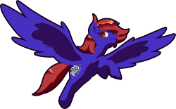 Size: 3018x1875 | Tagged: safe, artist:jennithedragon, oc, oc only, oc:crimson tail, species:pegasus, species:pony, female, flying, simple background, solo, transparent background