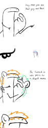 Size: 700x1862 | Tagged: safe, artist:machstyle, oc, species:pony, comic, florkofcows, funny, hey man see that guy over there, meme, meta, relateable, sock puppet