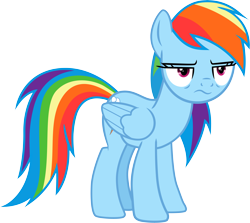 Size: 8427x7521 | Tagged: safe, artist:vvolllovv, character:rainbow dash, species:pegasus, species:pony, female, mare, rainbow dash is not amused, solo, unamused, vector, wings