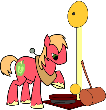 Size: 366x379 | Tagged: safe, artist:justdayside, character:big mcintosh, species:earth pony, species:pony, animated, hammer, male, solo, stallion