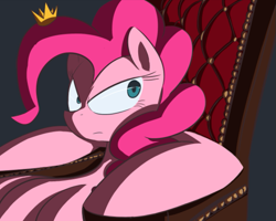 Size: 683x546 | Tagged: safe, artist:loosepopcorn, character:pinkie pie, crown