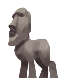 Size: 1602x1974 | Tagged: safe, artist:ecolinegd, oc, species:earth pony, species:pony, cursed image, meme, moai, ponified, rule 85, simple background, solo, statue, transparent background, wat