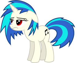 Size: 8019x6533 | Tagged: safe, artist:namelesshero2222, character:dj pon-3, character:vinyl scratch, species:pony, species:unicorn, absurd resolution, female, red eyes, simple background, solo, transparent background, vector, wrong eye color