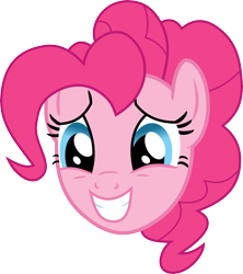 Size: 7087x7980 | Tagged: safe, artist:namelesshero2222, character:pinkie pie, species:pony, absurd resolution, bust, female, portrait, simple background, solo, transparent background, vector