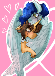 Size: 1433x1953 | Tagged: safe, artist:grateful-dead-raised, character:curly winds, character:wiz kid, species:pegasus, species:pony, species:unicorn, my little pony:equestria girls, canon couple, care root, curly winds, equestria girls ponified, gay, male, ponified, shipping, some blue guy, wiz kid, wizwinds