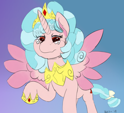 Size: 800x734 | Tagged: safe, artist:huffylime, character:cozy glow, species:alicorn, species:pony, episode:the ending of the end, g4, my little pony: friendship is magic, alicornified, cozycorn, crown, female, jewelry, mlp fim's ninth anniversary, race swap, regalia, sketch, solo