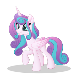 Size: 2574x2604 | Tagged: safe, artist:ryuyo, character:princess flurry heart, species:alicorn, species:pony, female, high res, mare, movie accurate, older, older flurry heart, raised leg, simple background, smiling, solo, transparent background