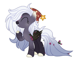 Size: 1024x820 | Tagged: safe, artist:tears2shed, oc, oc:cole, species:bat pony, species:pony, clothing, female, hat, mare, nightcap, solo