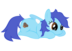 Size: 2923x2067 | Tagged: safe, artist:oceanbreezebrony, oc, oc:blueberry muffin, species:pegasus, species:pony, amputee, bandage, crying, high res, missing limb, one winged pegasus, prone, solo, stump