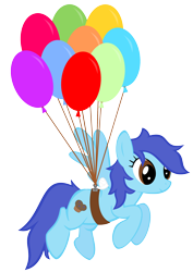 Size: 1654x2339 | Tagged: safe, artist:oceanbreezebrony, oc, oc:blueberry muffin, species:pegasus, species:pony, amputee, balloon, bandage, female, mare, missing limb, one winged pegasus, simple background, solo, stump, transparent background