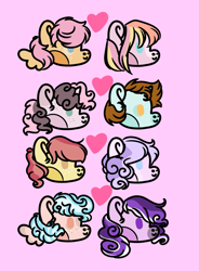 Size: 1101x1500 | Tagged: safe, artist:grateful-dead-raised, character:apple bloom, character:cozy glow, character:diamond tiara, character:scootaloo, character:screwball, character:snips, character:sweetie belle, character:toola roola, species:earth pony, species:pegasus, species:pony, species:unicorn, ship:diamondbloom, bisexual, cutie mark crusaders, female, lesbian, male, shipping, straight, sweetiesnips