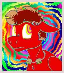 Size: 838x954 | Tagged: safe, artist:sanic-x, oc, oc only, species:pegasus, species:pony, 2015, colorful, goggles, male, psychedelic, solo