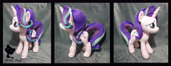 Size: 7824x3024 | Tagged: safe, artist:wollyshop, character:starlight glimmer, species:pony, species:unicorn, embroidery, irl, photo, plushie, smiling, solo
