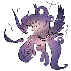 Size: 894x894 | Tagged: safe, artist:humble-ravenwolf, artist:ravenhoof, oc, oc:queen andromeda, species:alicorn, species:pony, alicorn oc, astral projection, bear, constellation, cygnus, floating wings, glowing eyes, goddess, projection, space, stars, ursa major (constellation), wings