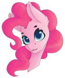 Size: 1015x1223 | Tagged: safe, artist:laptopdj, artist:superant12, character:pinkie pie, species:earth pony, species:pony, bust, colored pupils, cute, diapinkes, female, mare, portrait, simple background, solo, white background