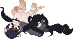 Size: 1280x697 | Tagged: safe, artist:space-higanbana, base used, oc, oc only, oc:fluffball, oc:mew, cat, catpony, male, original species, show accurate, simple background, transparent background