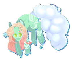 Size: 1568x1293 | Tagged: safe, artist:octogreed, oc, oc only, species:earth pony, species:pony, dripping, simple background, solo, transparent background