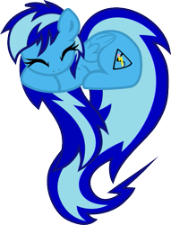 Size: 439x575 | Tagged: safe, artist:vinylbecks, oc, oc only, oc:electric sketch, species:pegasus, species:pony, eyes closed, female, heart pony, mare, pegasus oc, prone, simple background, sleeping, solo, transparent background, wings