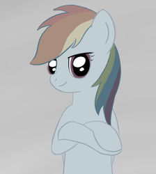 Size: 1300x1450 | Tagged: safe, artist:eternyan, character:rainbow dash, discorded, female, rainbow ditch, simple background, solo