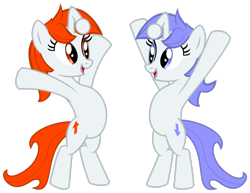 Size: 2789x2150 | Tagged: safe, artist:namelesshero2222, oc, oc only, oc:discentia, oc:karma, species:pony, species:unicorn, duo, female, high res, mare, ponified, reddit, simple background, transparent background, vector