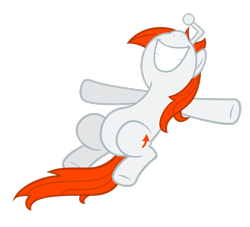 Size: 2569x2335 | Tagged: safe, artist:ohitison, oc, oc only, oc:karma, species:pony, species:unicorn, cutie mark, female, mare, ponified, reddit, simple background, smiling, solo, spread arms, transparent background, upvote, vector