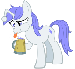 Size: 2551x2350 | Tagged: safe, artist:ohitison, oc, oc only, oc:discentia, species:pony, species:unicorn, cutie mark, downvote, drink, female, mare, mug, ponified, reddit, simple background, solo, spit take, tongue out, transparent background, vector