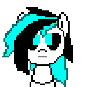 Size: 300x300 | Tagged: safe, artist:nukepony360, oc, oc only, oc:prototype v, android, animated, female, looking at you, pixel art, robot, solo, suspicious