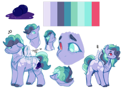 Size: 1280x919 | Tagged: safe, artist:minsona, oc, oc only, oc:blueberry muffin, parent:pinkie pie, parent:rainbow dash, parents:pinkiedash, species:pegasus, species:pony, heterochromia, magical lesbian spawn, next generation, offspring, reference sheet, simple background, solo, transparent background