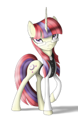 Size: 2456x3880 | Tagged: safe, artist:omnisimon11, character:moondancer, species:pony, species:unicorn, clothing, female, glasses, jacket, shirt, simple background, solo, transparent background