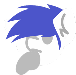 Size: 325x320 | Tagged: safe, artist:isaac_pony, oc, oc:isaac, oc:isaac pony, species:earth pony, species:pony, blue mane, earth ponies, emoji, inkscape, male, simple background, solo, thinking, thinking emoji, transparent background, vector
