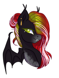 Size: 1024x1345 | Tagged: safe, artist:wicked-red-art, oc, oc only, oc:caroline grind, species:pony, digital art, ear piercing, earring, fangs, female, grandmother, jewelry, mare, piercing, simple background, slit eyes, smiling, solo, transparent background