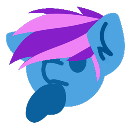 Size: 325x320 | Tagged: safe, artist:isaac_pony, edit, oc, oc:smiles, species:earth pony, species:pony, blue mane, earth ponies, emoji, female, inkscape, simple background, thinking, thinking emoji, transparent background, vector