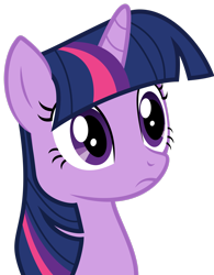 Size: 2163x2772 | Tagged: safe, artist:almostfictional, character:twilight sparkle, character:twilight sparkle (unicorn), species:pony, species:unicorn, episode:green isn't your color, g4, my little pony: friendship is magic, bust, female, frown, mare, simple background, solo, transparent background, vector